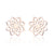 Women's Simple Style Lotus Stainless Steel No Inlaid Earrings Ear Studs Stainless Steel Earrings