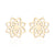 Women's Simple Style Lotus Stainless Steel No Inlaid Earrings Ear Studs Stainless Steel Earrings