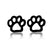 Women's Simple Style Paw Print Stainless Steel No Inlaid Ear Studs Plating Stainless Steel Earrings