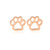 Women's Simple Style Paw Print Stainless Steel No Inlaid Ear Studs Plating Stainless Steel Earrings