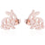 Women's Simple Style Rabbit Stainless Steel No Inlaid Ear Studs Hollow Out Stainless Steel Earrings