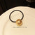 Women's Simple Style Round Star Heart Shape Alloy Rubber Band Hair Tie