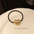 Women's Minimalist Round Star Heart Shape Alloy Rubber Band Hair Tie