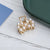 Women's Simple Style Shiny Geometric Metal Plating Inlay Artificial Pearls Rhinestones Hair Claws