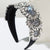 Women's Simple Style Shiny Heart Shape Flower Alloy Cloth Inlay Glass Hair Band