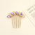 Women's Simple Style Shiny Round Butterfly Alloy Plating Inlay Rhinestones Pearl Insert Comb