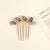 Women's Simple Style Shiny Round Butterfly Alloy Plating Inlay Rhinestones Pearl Insert Comb