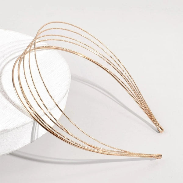 Women's Simple Style Solid Color Alloy Hair Band