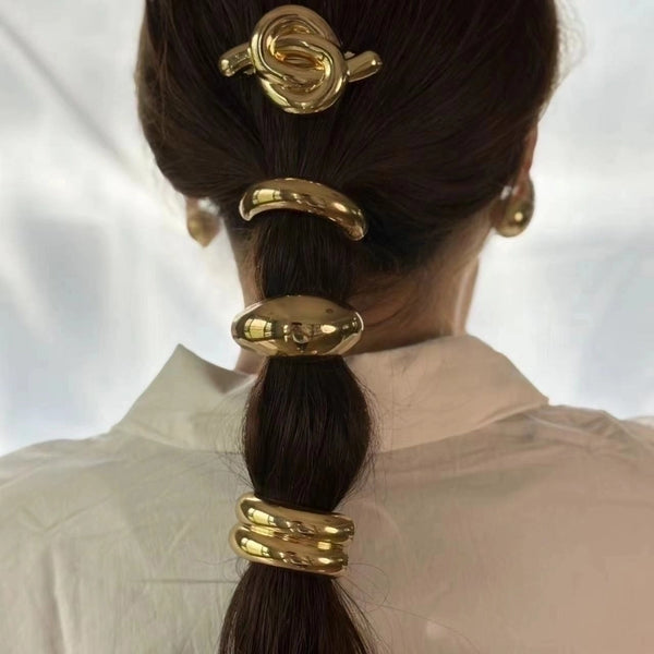 Women's Simple Style Solid Color Alloy Hair Tie