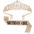 Women's Simple Style Solid Color Alloy Plating Inlay Artificial Gemstones Crown