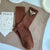 Women's Simple Style Solid Color Bee Cotton Crew Socks A Pair