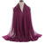 Women's Simple Style Solid Color Chiffon Cotton Linen Scarves