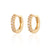 Women's Simple Style Solid Color Copper Earrings Inlaid Zircon Zircon Copper Earrings