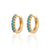 Women's Simple Style Solid Color Copper Earrings Inlaid Zircon Zircon Copper Earrings