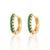 Women's Simple Style Solid Color Copper Earrings Inlaid Zircon Zircon Copper Earrings