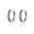 Women's Simple Style Solid Color Copper Earrings Inlaid Zircon Zircon Copper Earrings