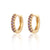 Women's Simple Style Solid Color Copper Earrings Inlaid Zircon Zircon Copper Earrings