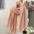 Women's Simple Style Solid Color Cotton And Linen Scarf