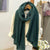 Women's Simple Style Solid Color Cotton And Linen Scarf