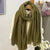 Women's Simple Style Solid Color Cotton And Linen Scarf