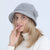 Women's Simple Style Solid Color Flat Eaves Wool Cap