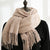 Women's Simple Style Solid Color Imitation Cashmere Scarf