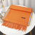 Women's Simple Style Solid Color Imitation Cashmere Tassel Scarf