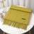 Women's Simple Style Solid Color Imitation Cashmere Tassel Scarf