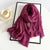 Women's Simple Style Solid Color Imitation Cotton And Linen Silk Scarf