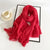 Women's Simple Style Solid Color Imitation Cotton And Linen Silk Scarf