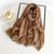 Women's Simple Style Solid Color Imitation Cotton And Linen Silk Scarf