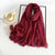 Women's Simple Style Solid Color Imitation Cotton And Linen Silk Scarf