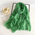 Women's Simple Style Solid Color Imitation Cotton And Linen Silk Scarf