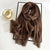 Women's Simple Style Solid Color Imitation Cotton And Linen Silk Scarf