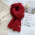 Women's Minimalist Solid Color Knit Winter Scarves