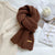 Women's Minimalist Solid Color Knit Winter Scarves