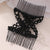 Women's Simple Style Solid Color Plastic Resin Beaded Insert Comb