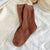 Women's Simple Style Solid Color Wool Crew Socks A Pair