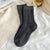 Women's Simple Style Solid Color Wool Crew Socks A Pair