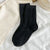 Women's Simple Style Solid Color Wool Crew Socks A Pair