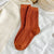 Women's Simple Style Solid Color Wool Crew Socks A Pair