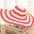 Women's Simple Style Stripe Big Eaves Sun Hat