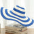 Women's Simple Style Stripe Big Eaves Sun Hat