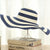 Women's Simple Style Stripe Big Eaves Sun Hat