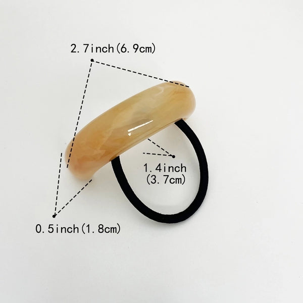 Women's Simple Style U Shape Elastic Band Resin Hair Tie