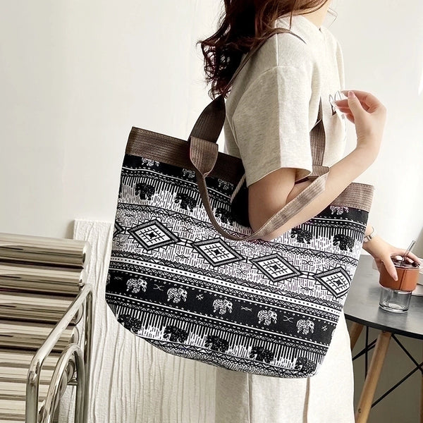 Women's Small All Seasons Canvas Ethnic Style Tote Bag