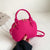 Women's Small All Seasons Felt Cloth Solid Color Streetwear Shell Zipper Shoulder Bag Handbag Dome Bag