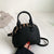 Women's Small All Seasons Felt Cloth Solid Color Streetwear Shell Zipper Shoulder Bag Handbag Dome Bag