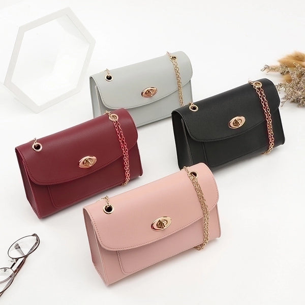 Women's Small All Seasons Pu Leather Elegant Basic Square Bag