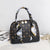 Women's Small All Seasons Pu Leather Printing Fashion Ribbon Square Zipper Dome Bag